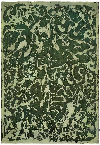 Alfombra Oriental Vintage Teñida a Mano Sobretintada - 262 cm x 374 cm