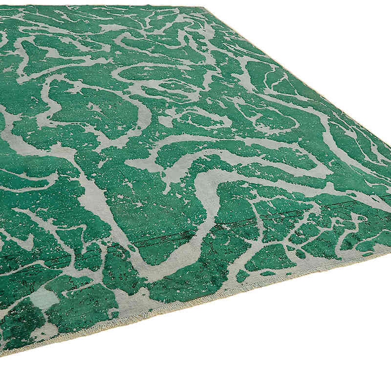 Alfombra Oriental Vintage Teñida a Mano Sobretintada - 280 cm x 364 cm - K0070531