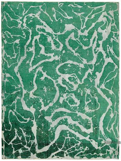 Alfombra Oriental Vintage Teñida a Mano Sobretintada - 280 cm x 364 cm