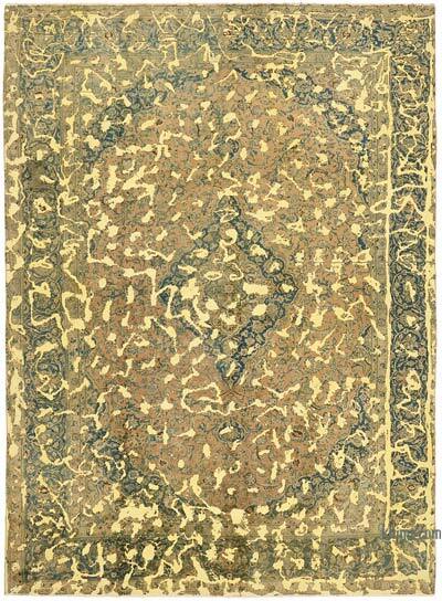 Overdyed Vintage Hand-knotted Oriental Rug - 9' 1" x 12' 2" (109" x 146")