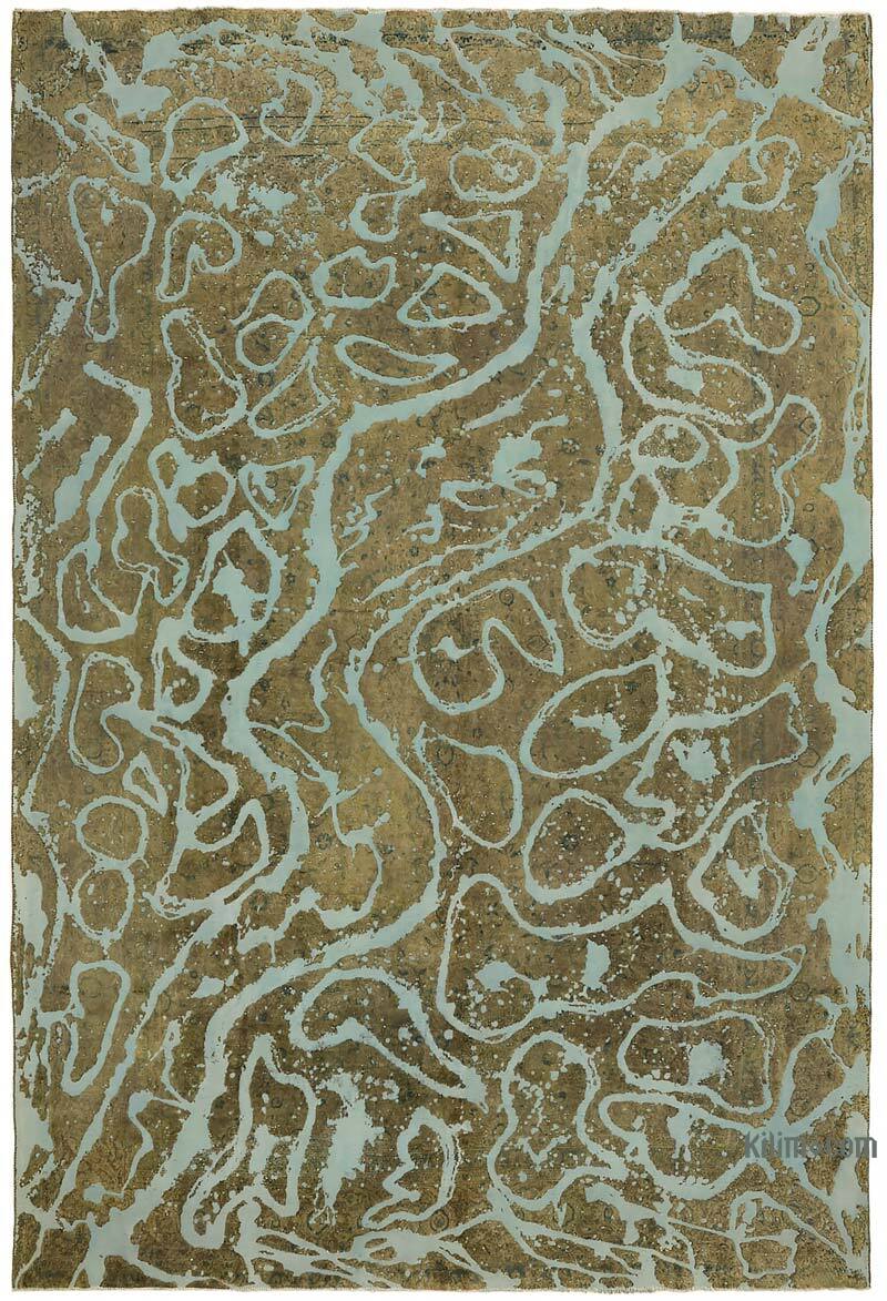 Alfombra Oriental Vintage Teñida a Mano Sobretintada - 289 cm x 415 cm - K0070535