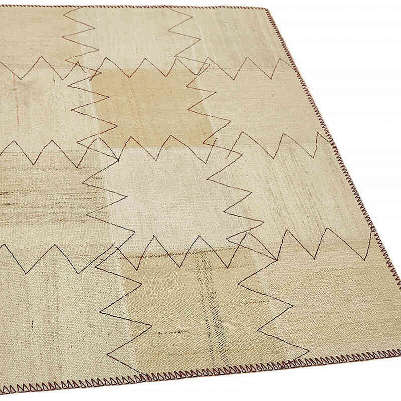 Kendir Patchwork Kilim - 93 cm x 127 cm - K0070545