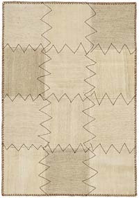 Patchwork Hemp Kilim Rug - 3' 1" x 4' 3" (37" x 51")