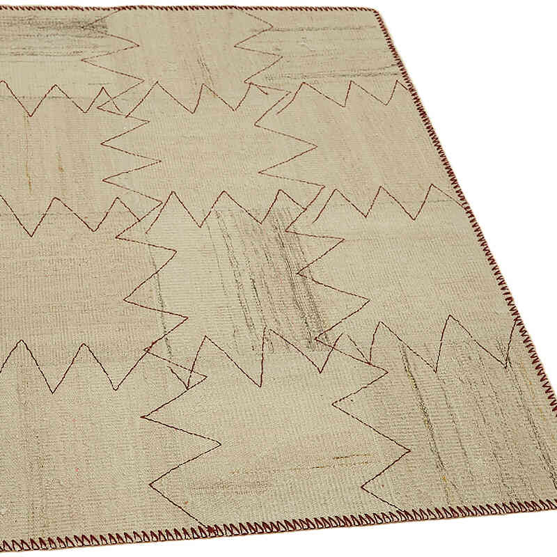 Kendir Patchwork Kilim - 93 cm x 128 cm - K0070550