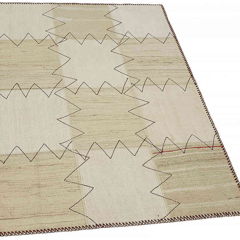 Patchwork Hemp Kilim Rug - 3' 1" x 4' 2" (37" x 50") - K0070551