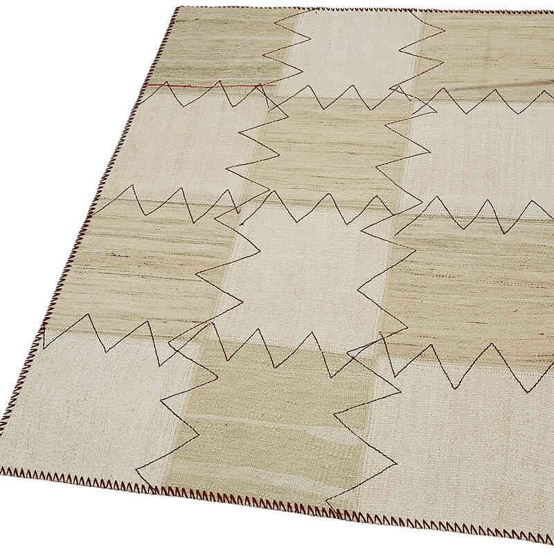Patchwork Hemp Kilim Rug - 3' 1" x 4' 2" (37" x 50") - K0070551