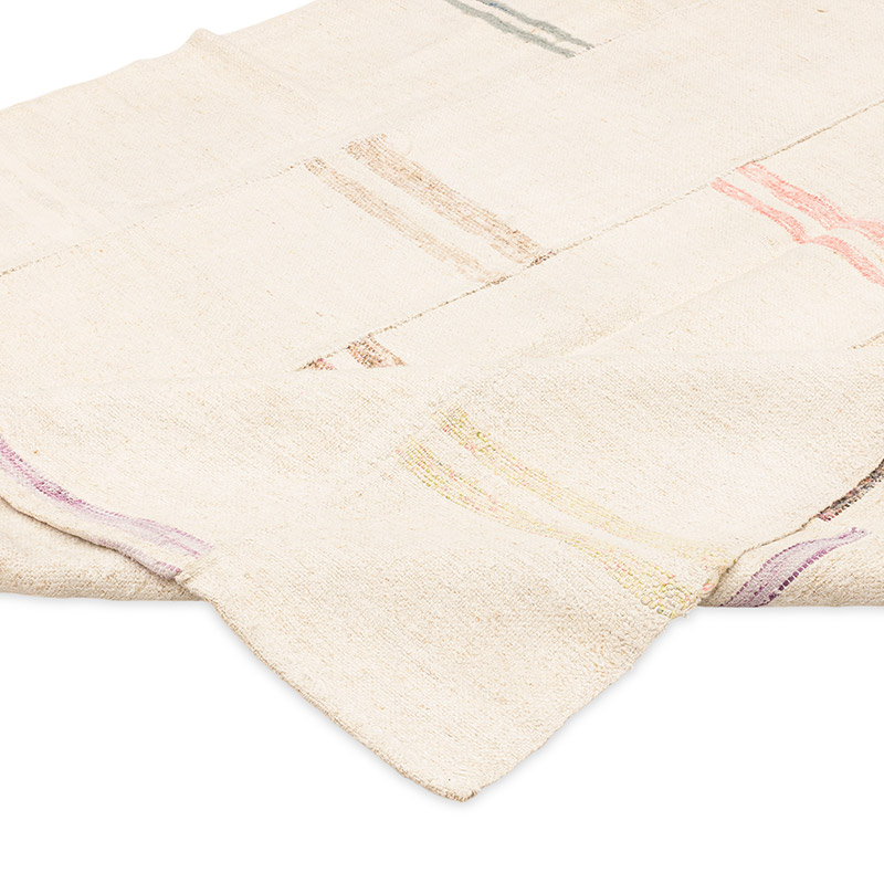 Alfombra Kilim Vintage de Cáñamo de Anatolia - 150 cm x 240 cm - K0070563
