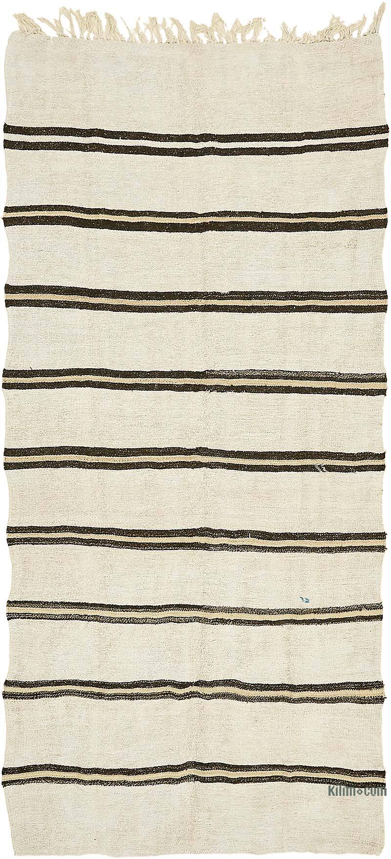 Vintage Anatolian Hemp Kilim Rug - 5' 3" x 10' 4" (63" x 124") - K0070579