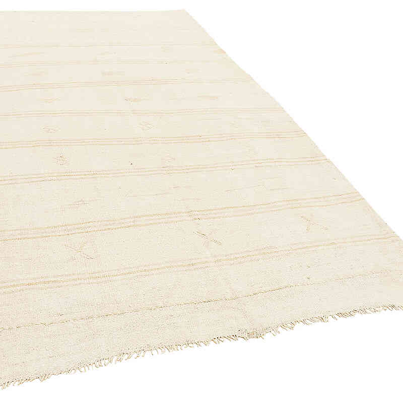 Vintage Anatolian Hemp Kilim Rug - 5' 8" x 10' 6" (68" x 126") - K0070589