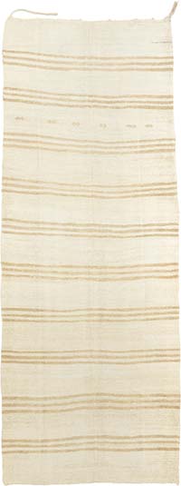 Alfombra Kilim Vintage de Cáñamo de Anatolia - 145 cm x 377 cm