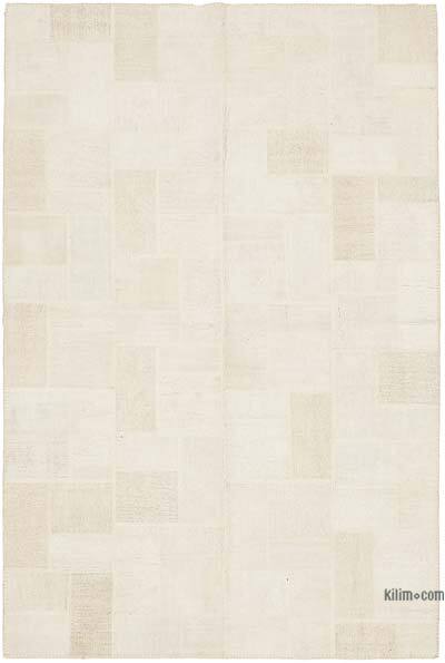 Alfombra Kilim de Cáñamo con Patchwork - 197 cm x 292 cm