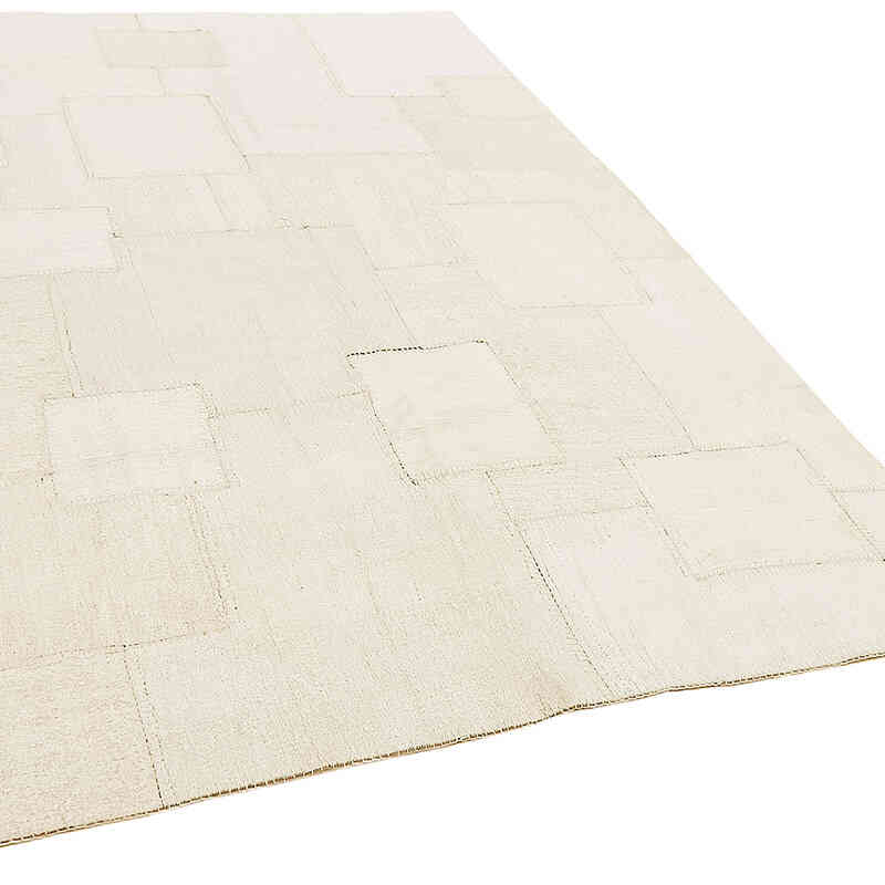 Alfombra Kilim de Cáñamo con Patchwork - 200 cm x 300 cm - K0070596