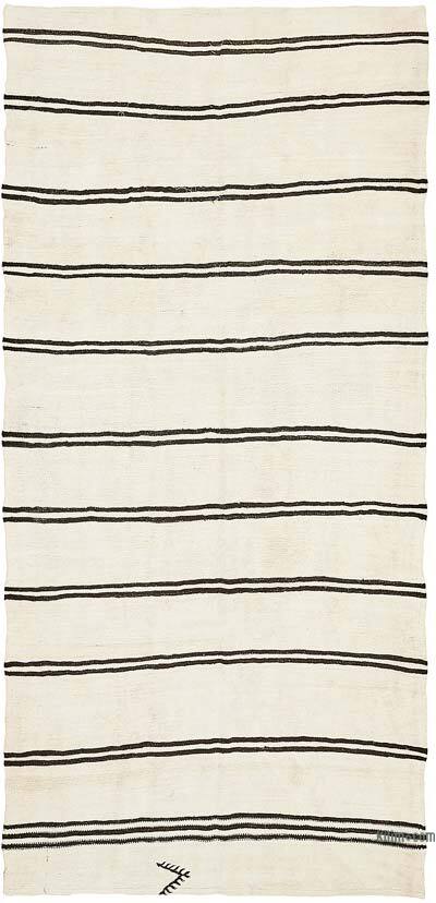 Vintage Anatolian Hemp Kilim Rug - 5' 9" x 11' 10" (69" x 142")