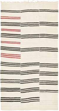 Vintage Anatolian Hemp Kilim Rug - 6' 8" x 11' 11" (80" x 143")