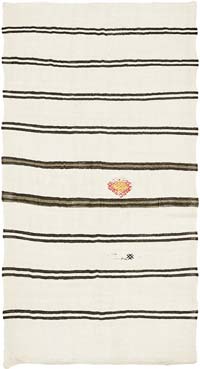 Vintage Anatolian Hemp Kilim Rug - 6' 7" x 12'  (79" x 144")
