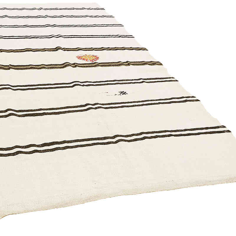 Vintage Anatolian Hemp Kilim Rug - 6' 7" x 12'  (79" x 144") - K0070618