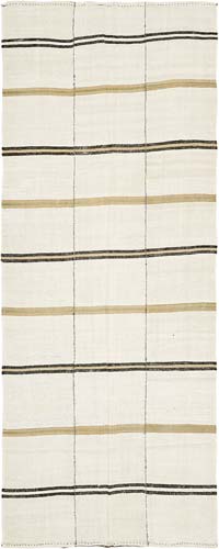 Alfombra Kilim Vintage de Cáñamo de Anatolia - 176 cm x 427 cm
