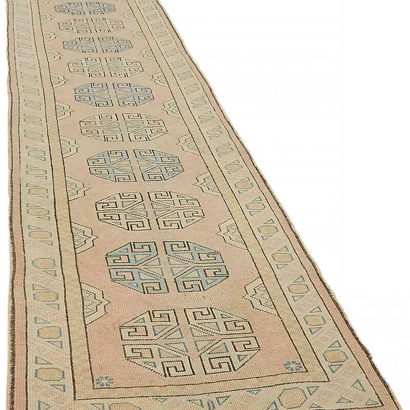 Vintage Turkish Hand-Knotted Runner - 3' 3" x 13' 7" (39" x 163") - K0070638