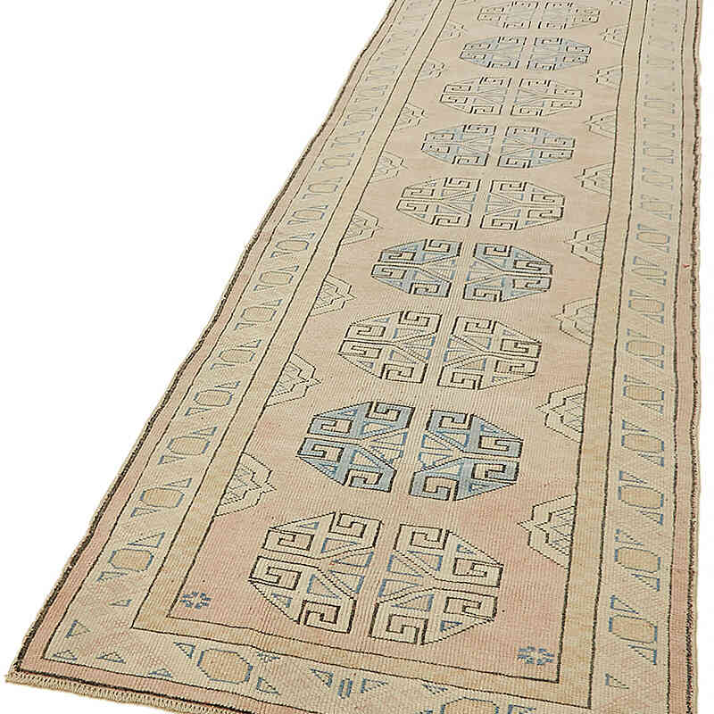 Vintage Turkish Hand-Knotted Runner - 3' 3" x 13' 7" (39" x 163") - K0070638
