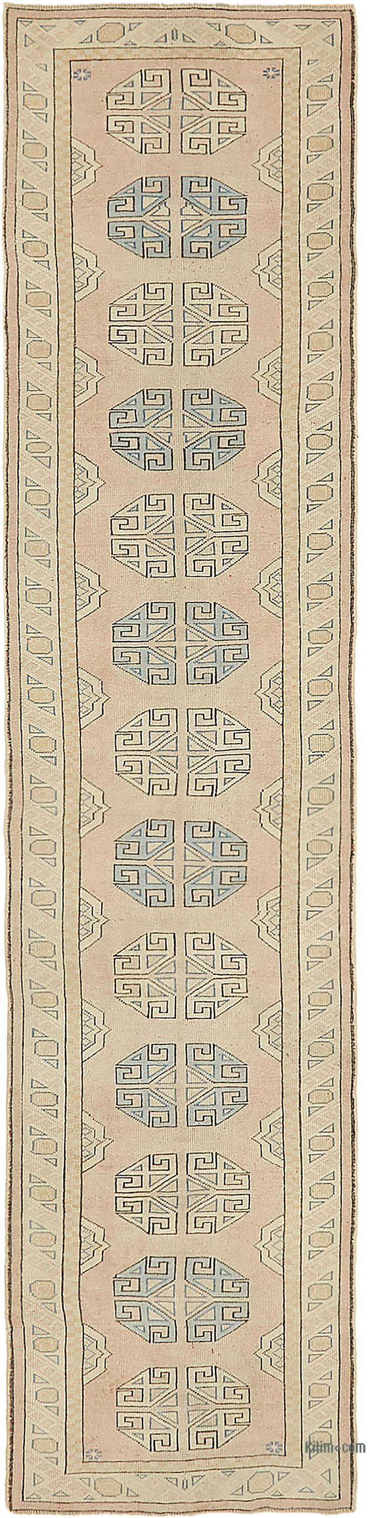 Vintage Turkish Hand-Knotted Runner - 3' 3" x 13' 7" (39" x 163") - K0070638