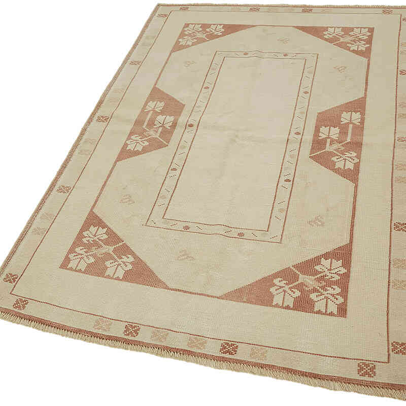 Alfombra Vintage Turca Anudada a Mano - 117 cm x 176 cm - K0070645