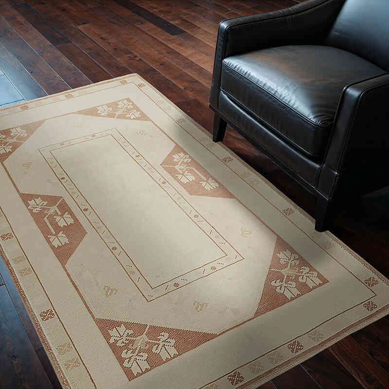 Alfombra Vintage Turca Anudada a Mano - 117 cm x 176 cm - K0070645