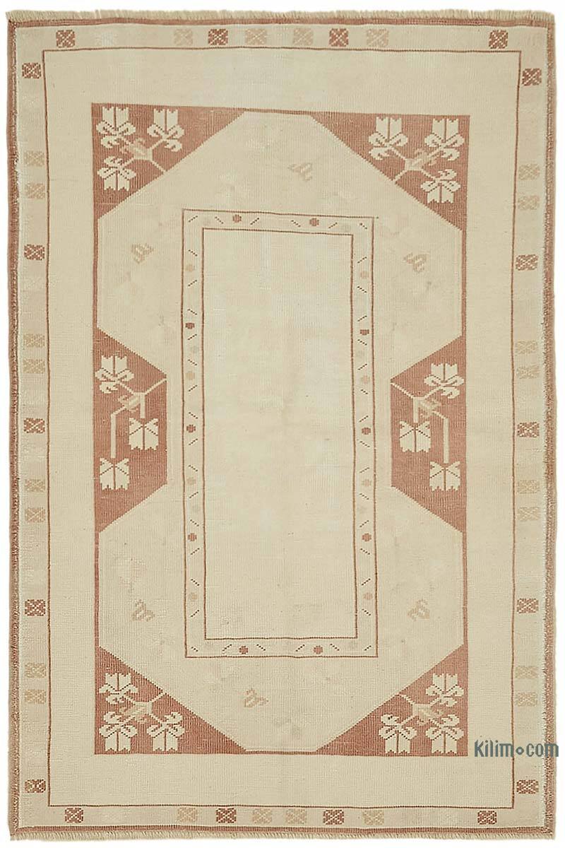 Alfombra Vintage Turca Anudada a Mano - 117 cm x 176 cm - K0070645