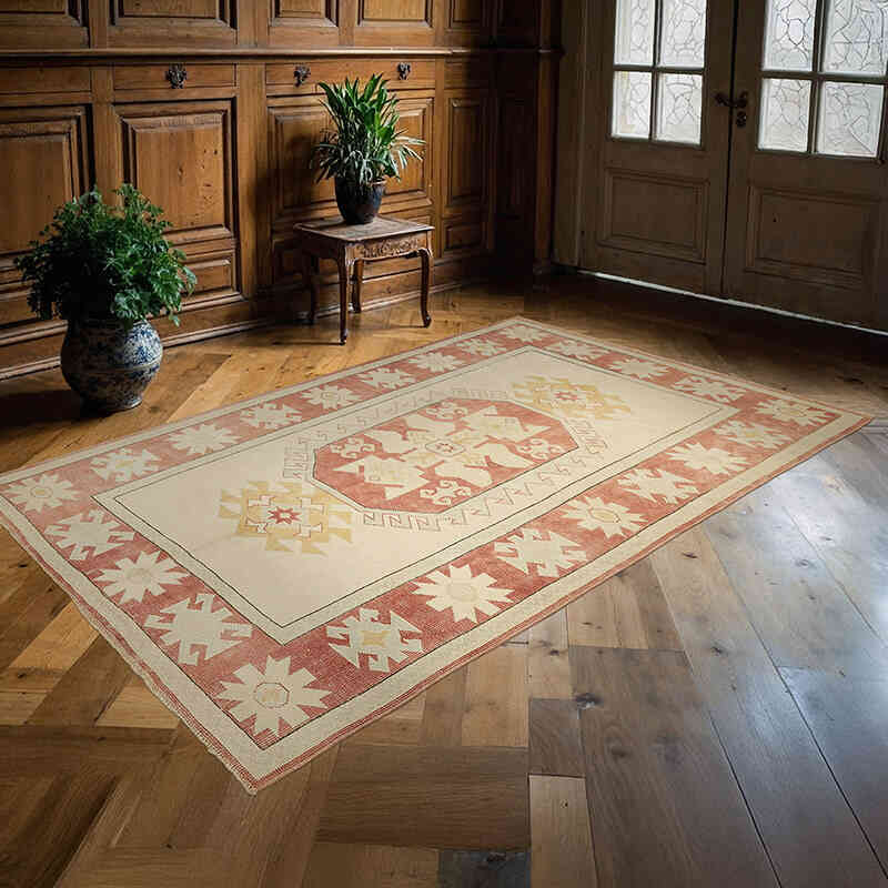El Dokuma Vintage Halı - 162 cm x 244 cm - K0070659
