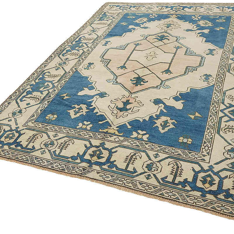 Vintage Turkish Hand-Knotted Rug - 6' 4" x 9' 2" (76" x 110") - K0070666