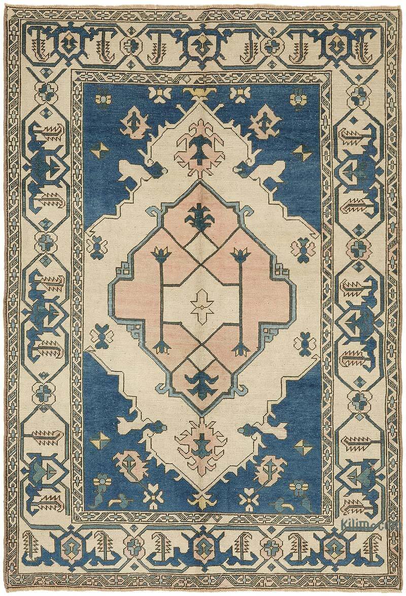Vintage Turkish Hand-Knotted Rug - 6' 4" x 9' 2" (76" x 110") - K0070666