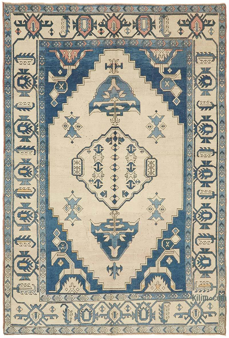 Vintage Turkish Hand-Knotted Rug - 7' 10" x 11' 9" (94" x 141") - K0070687