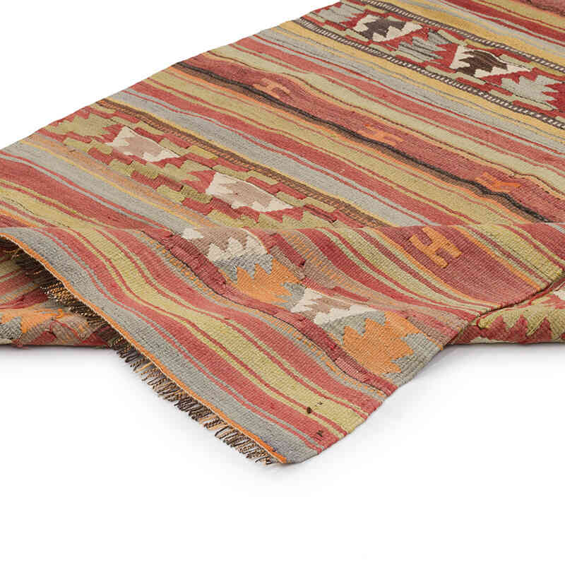 Vintage Afyon Kilim Rug - 3' 6" x 7' 9" (42" x 93") - K0070696