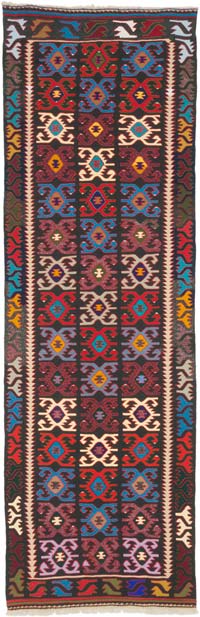 Vintage Afyon Kilim Yolluk - 107 cm x 325 cm