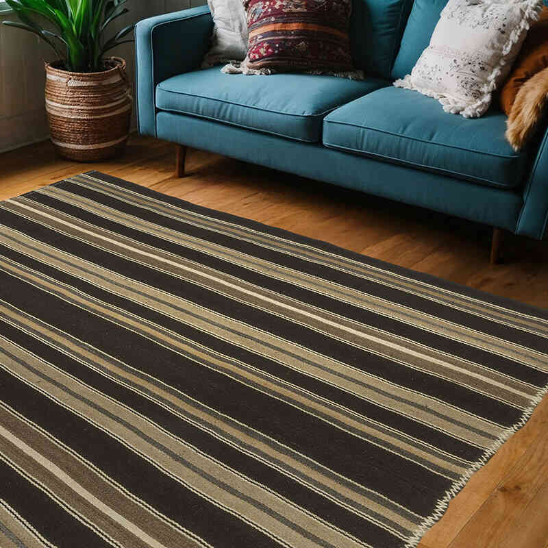 Vintage Anatolian Kilim Rug - 6' 7" x 7' 3" (79" x 87") - K0070702