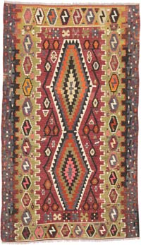 Vintage Oushak Kilim Rug - 3' 9" x 6' 4" (45" x 76")