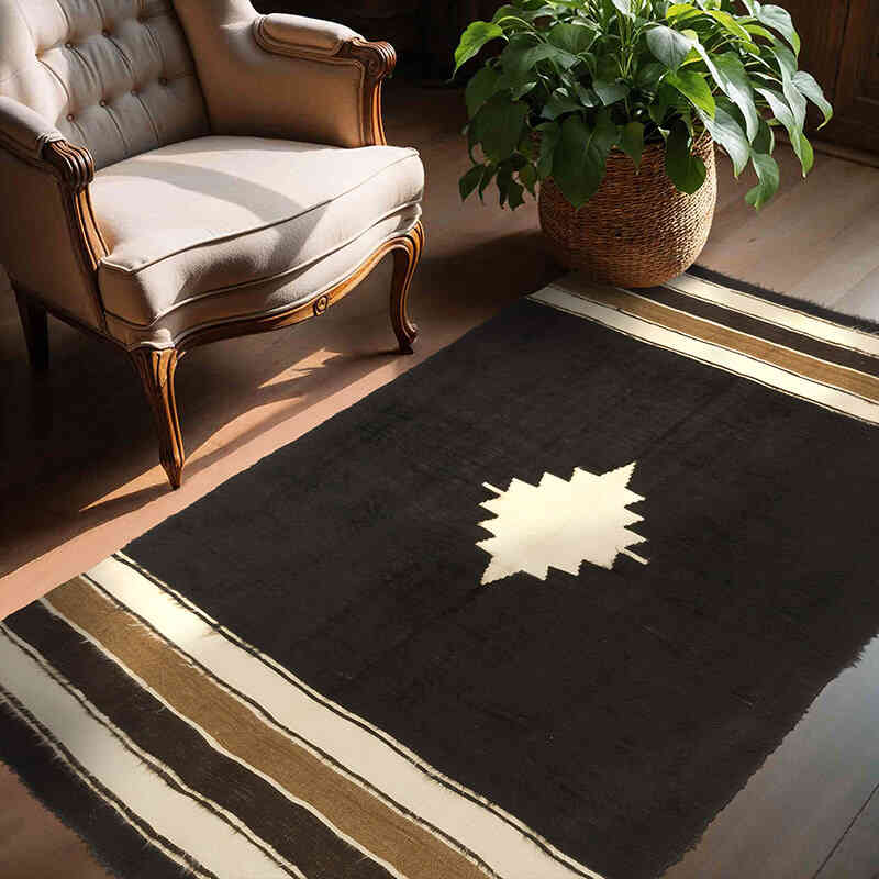 Vintage Siirt Rug - 4' 7" x 6' 5" (55" x 77") - K0070711
