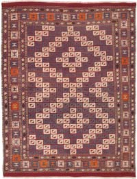 Vintage Anatolian Jijim Rug - 5' 7" x 7' 3" (67" x 87")