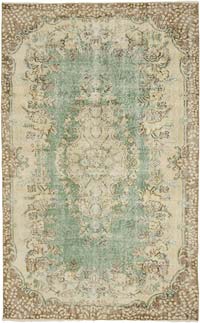 Vintage Turkish Hand-Knotted Rug - 5' 8" x 9' 3" (68" x 111")