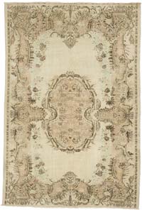 Vintage Turkish Hand-Knotted Rug - 5' 9" x 8' 7" (69" x 103")