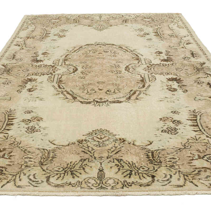 Alfombra Vintage Turca Anudada a Mano - 176 cm x 261 cm - K0070754
