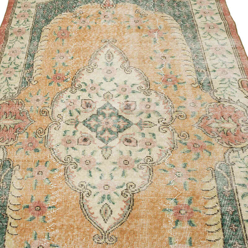 Alfombra Vintage Turca Anudada a Mano - 122 cm x 212 cm - K0070755