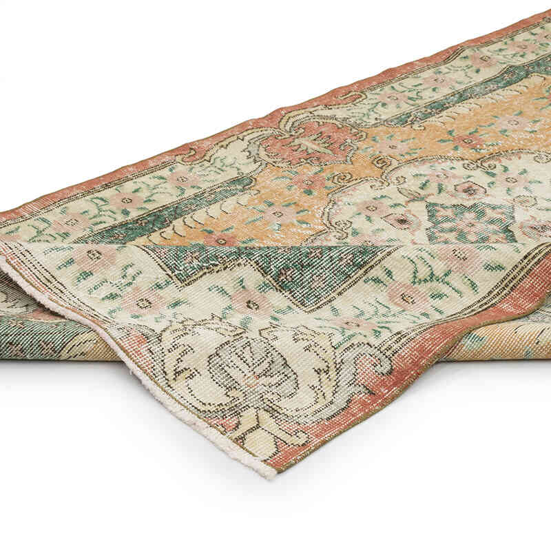 Alfombra Vintage Turca Anudada a Mano - 122 cm x 212 cm - K0070755