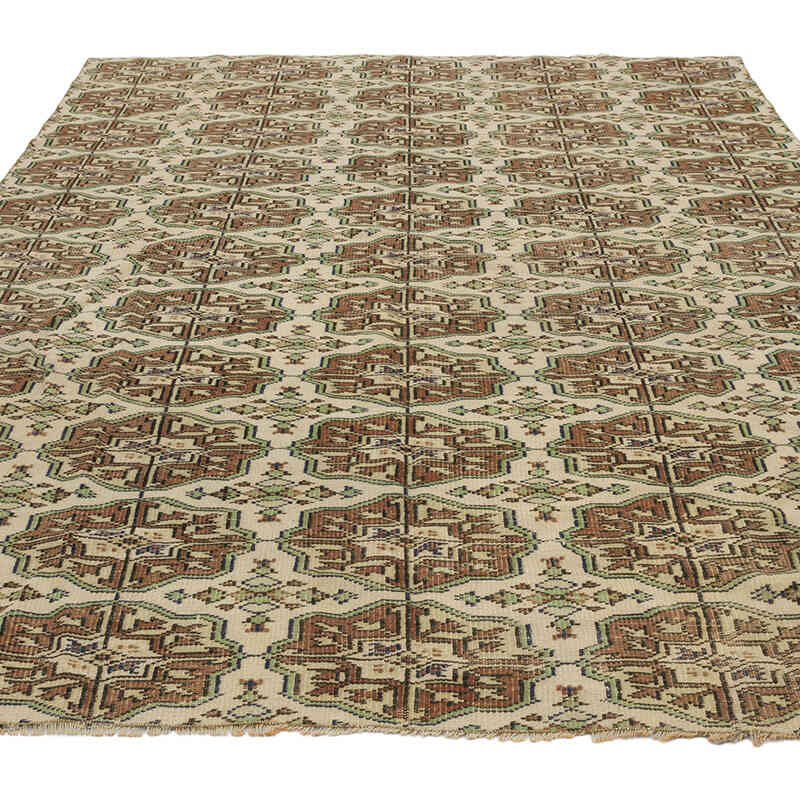 Alfombra Vintage Turca Anudada a Mano - 182 cm x 242 cm - K0070762