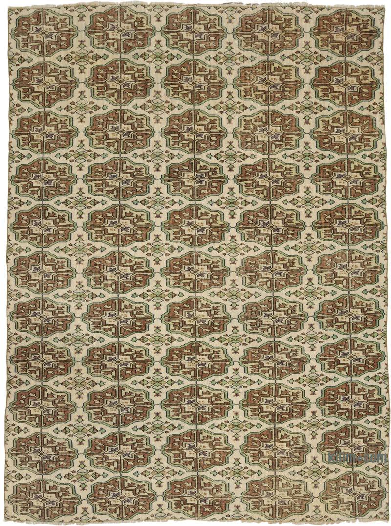 Alfombra Vintage Turca Anudada a Mano - 182 cm x 242 cm - K0070762