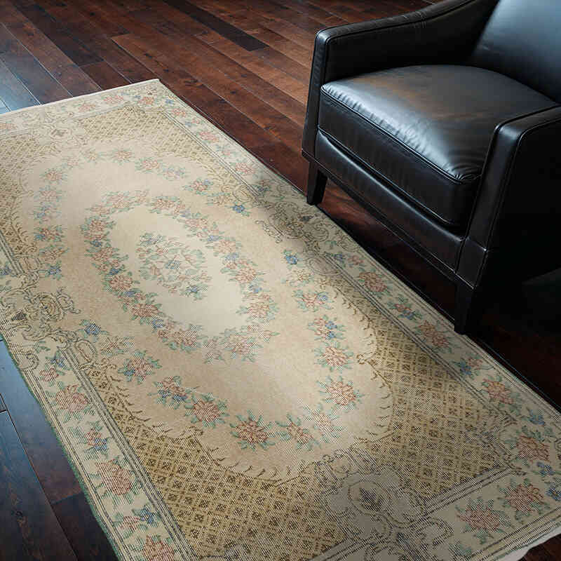 El Dokuma Vintage Halı - 112 cm x 214 cm - K0070778