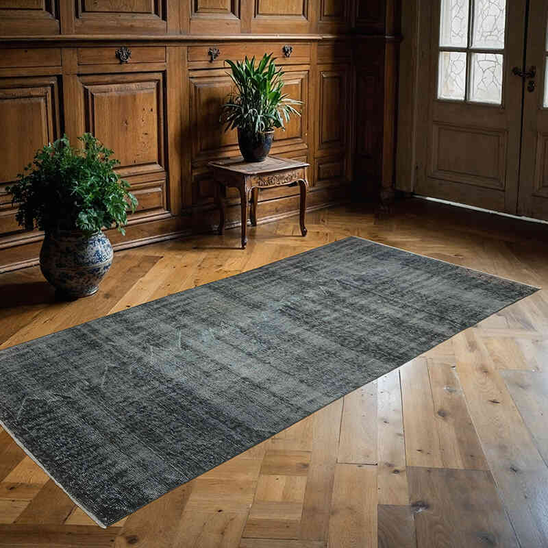 Boyalı El Dokuma Vintage Halı - 120 cm x 248 cm - K0070787