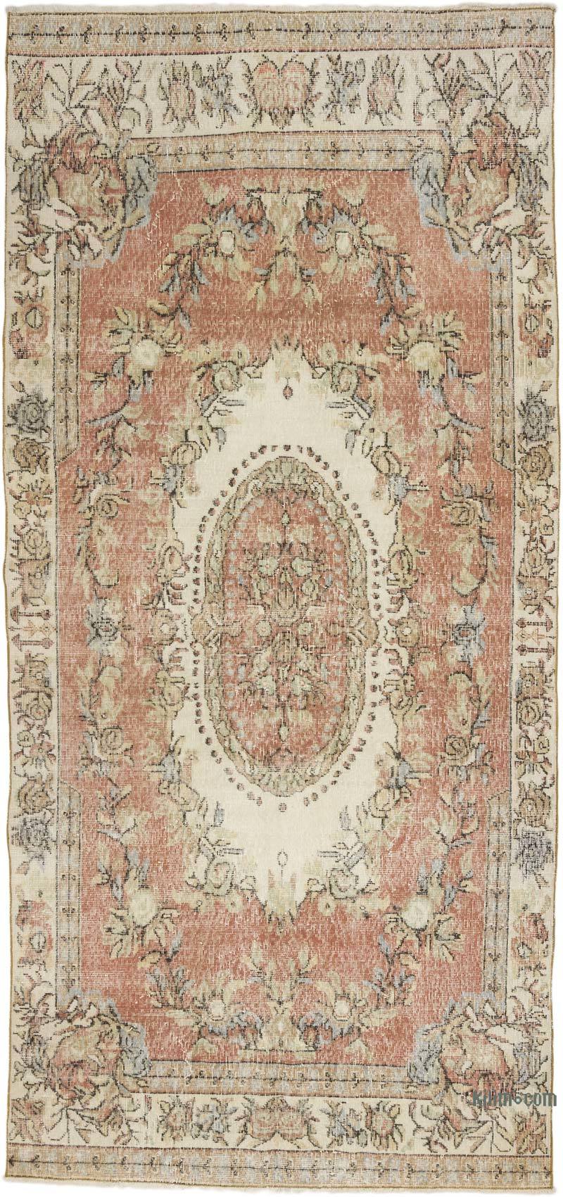 Alfombra Vintage Turca Anudada a Mano - 146 cm x 312 cm - K0070788
