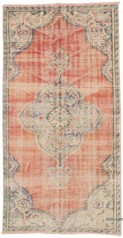 Alfombra Vintage Turca Anudada a Mano - 141 cm x 271 cm