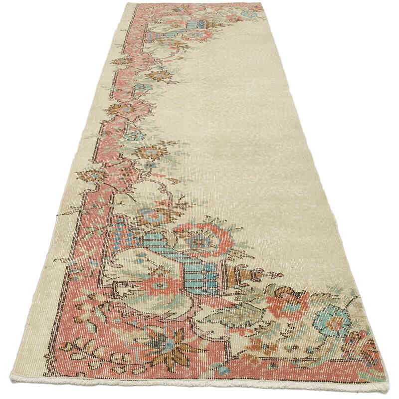 Vintage Turkish Hand-Knotted Runner - 2' 9" x 9' 7" (33" x 115") - K0070792