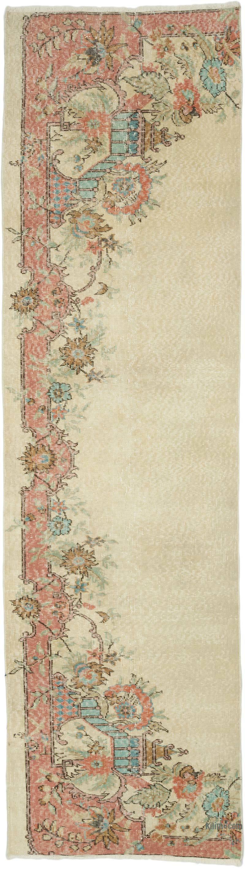 Vintage Turkish Hand-Knotted Runner - 2' 9" x 9' 7" (33" x 115") - K0070792